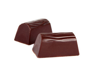 chocolate candies isolated