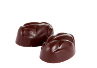 chocolate candies isolated