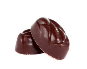 chocolate candies isolated