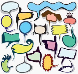 Vector bubbles for the text. speak