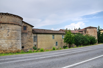 Fototapeta na wymiar Castle of Folignano. Pontedell'Olio. Emilia-Romagna. Italy.