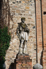 Obraz premium SS Cosma and Damiano Church. Grazzano Visconti. Emilia-Romagna.