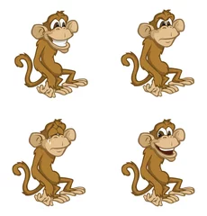 Kunstfelldecke mit Muster Affe monkey moods