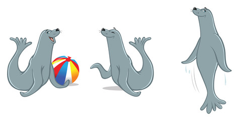 Obraz premium seal poses