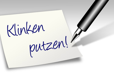 Notiz - Klinken putzen