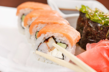 sushi on the plate