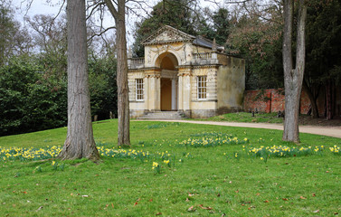 the arrival of Spring in an English Park