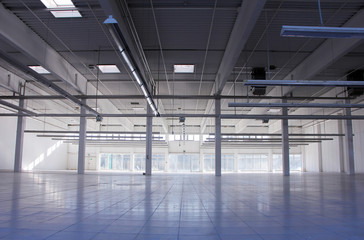 empty industrial hall