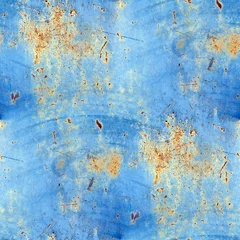 Foto op Plexiglas anti-reflex Metaal grunge naadloze achtergrond blauw roestig metaal
