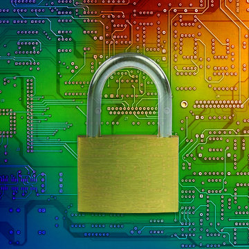 Lock on Computer Chip