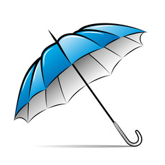 Drawing umbrella on white background. Vector illustration © Luba Bunakova