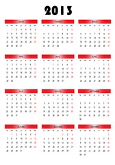 Calendario 2013