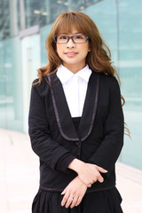 portrait of a young business woman in an office