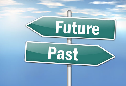 Signpost "Future vs. Past"