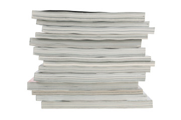 Stack of old magazines unnecessary