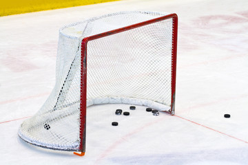 Naklejka premium ice hockey net