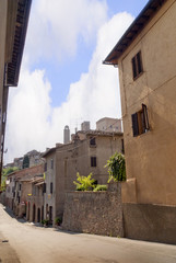 Backstreets in San Gimignano Tuscany Italy