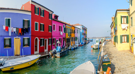 Colorful houses Burano. Italy