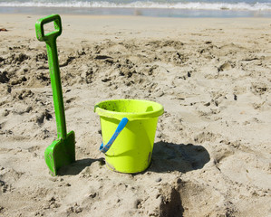 Green beach toys