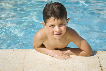Child in the swimming pool