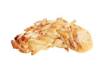 Cookie covered in chopped almonds