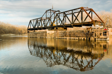 Old Swinging Train Bridge
