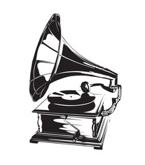 Vintage Gramophone Stencil
