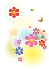 Stock Vector Illustration: Flower pattern