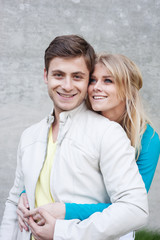 happy young couple in love