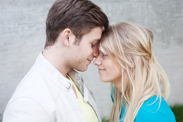 portrait of a young happy couple in love