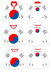 Long-sleeved sport shirt. Team South Korea.