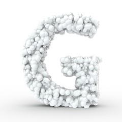 Texteffekt Moleküle weiss Buchstabe G