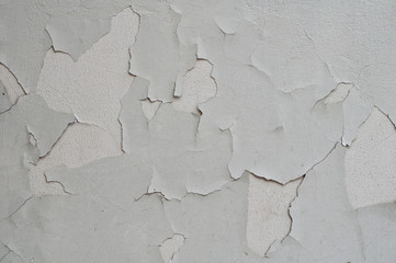 peeled off paint on cement wall