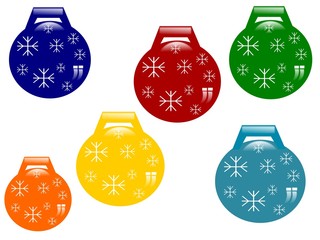 Vector baubles set