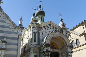 Russian style Tomb in spectacular Cemetery in Florence Italy