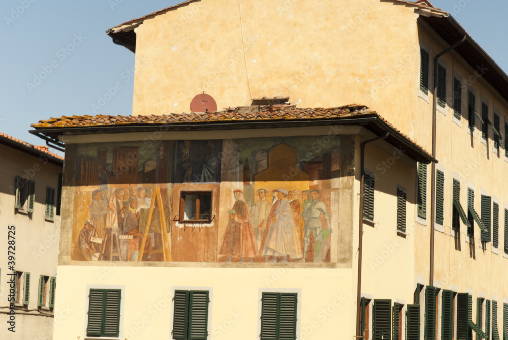 Wall mural Decorated building in Florence Italy