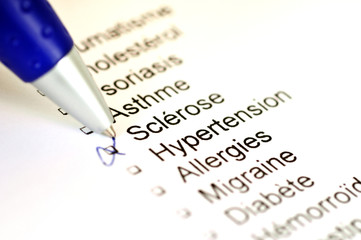 Questionnaire médical sclérose