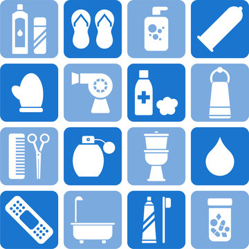 Personal hygiene icons