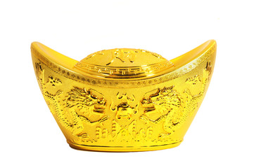 Chinese gold ingot mean symbols of wealth and prosperity