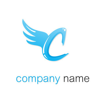 C wings logo symbol - for companies and business