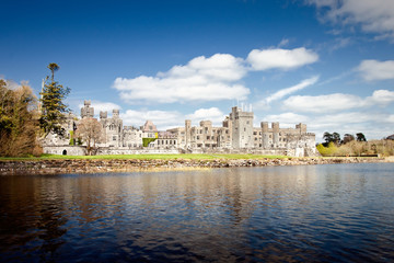 Fototapeta na wymiar The 13th Century Ashford Castle hotel in Cong - Ireland.