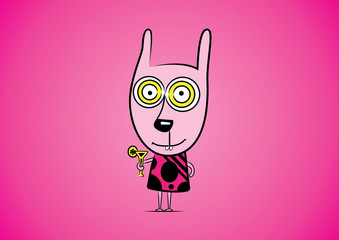 Cute cartoon character. Vector illustration.