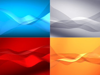 3d abstract background waves set for business