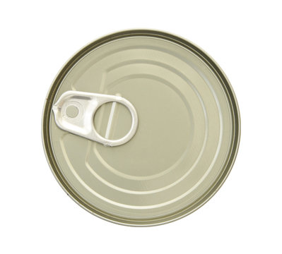 canned food isolated on white background with clipping path