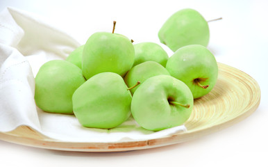 green apples isolated on white