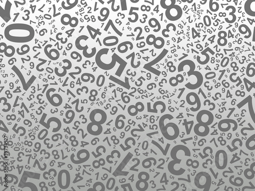 "Maths - fond de chiffres - Tirage au sort" photo libre de droits sur