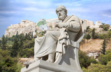 Fototapeta premium Financial crisis in Greece and bailout concept