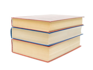three books on a white background