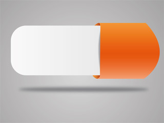 Orange-white web button