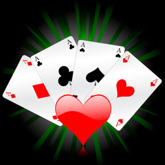 Poker cards background